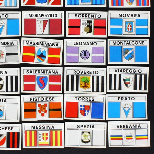 Calciatori 1969 Panini stickers - 49 badges Serie C without backs