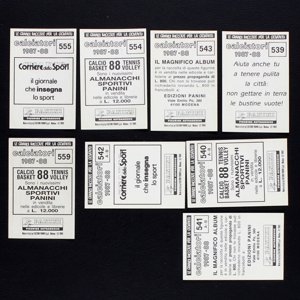 Calciatori 1987 Panini Sticker - 60 verschiedene Wappen