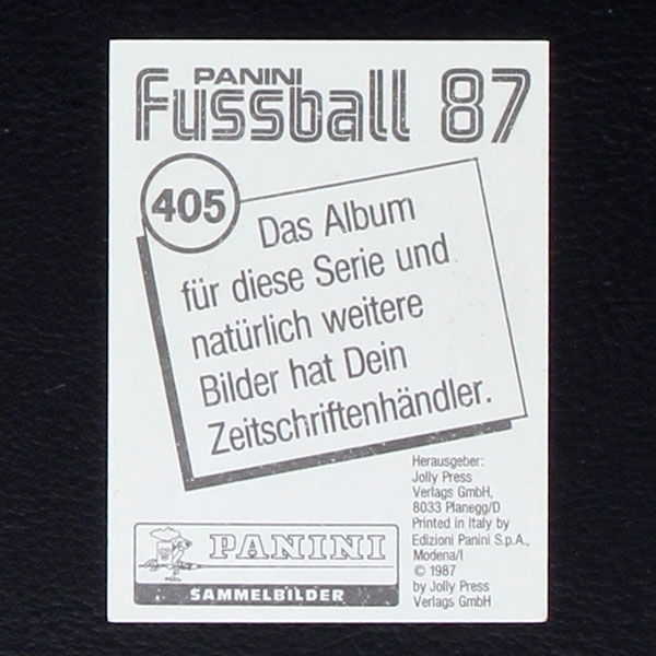 Luis Fernandez Panini Sticker Nr. 405 - Fußball 87
