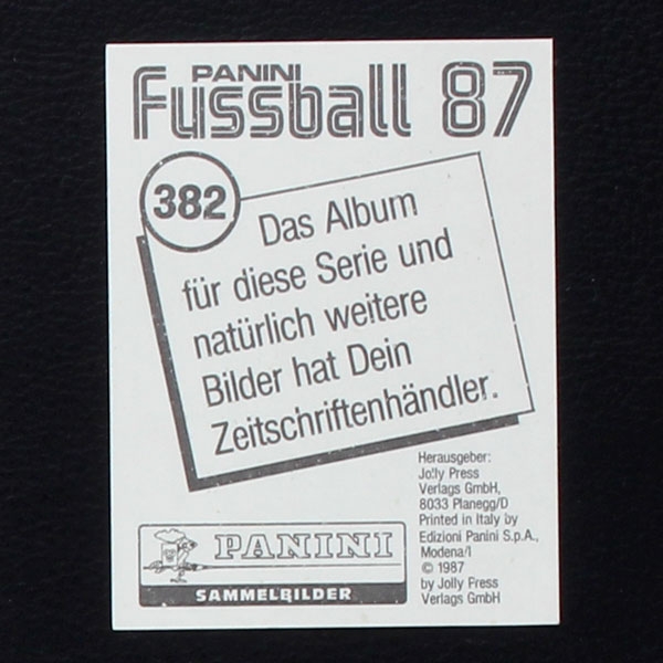 Antonio Cabrini Panini Sticker Nr. 382 - Fußball 87