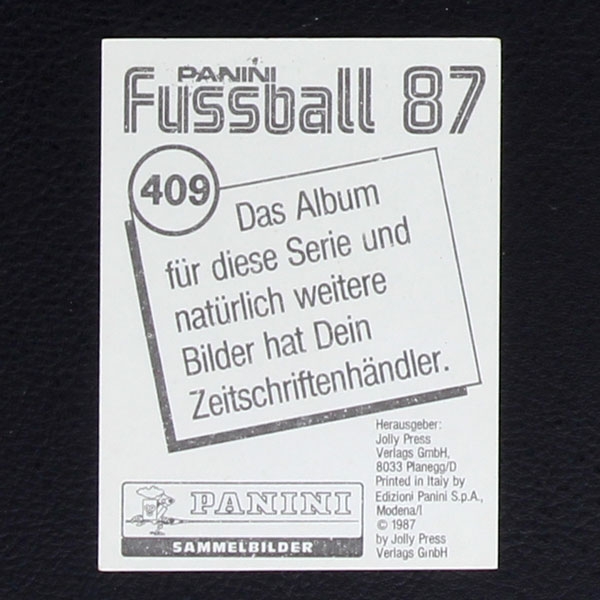 Glenn Hoddle Panini Sticker Nr. 409 - Fußball 87