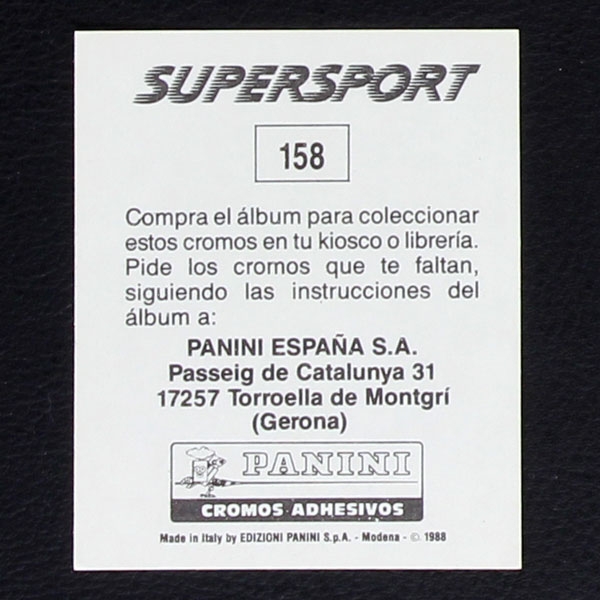 Yannick Noah Panini Sticker No. 158 - Super Sport 1988