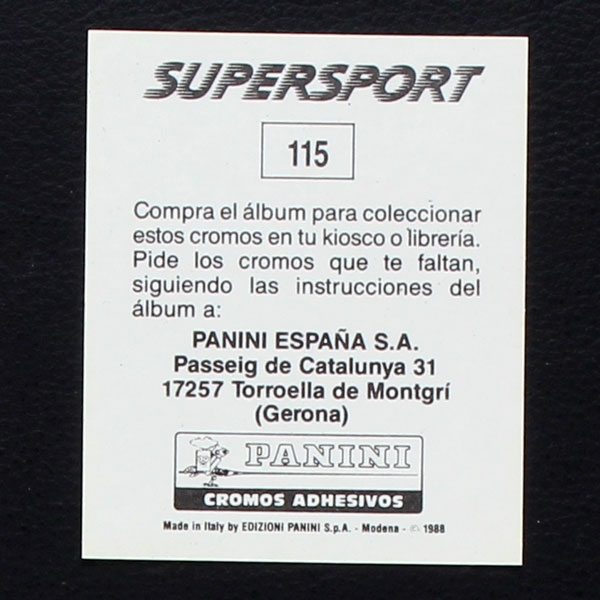 Ian Rush Panini Sticker No. 115 - Super Sport 1988