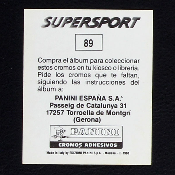 John Barnes Panini Sticker Nr. 89 - Super Sport 1988