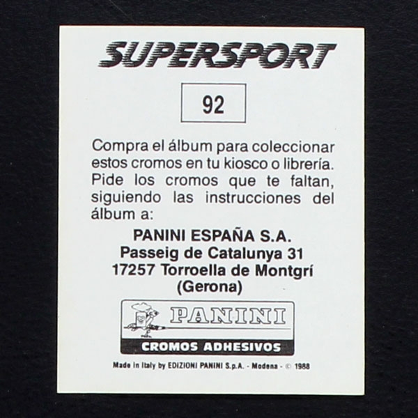 Giuseppe Bergomi Panini Sticker Nr. 92 - Super Sport 1988