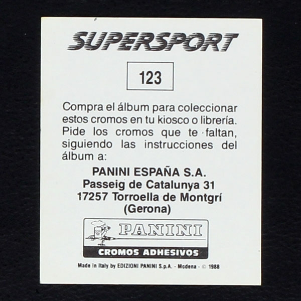 Rudi Völler Panini Sticker Nr. 123 - Super Sport 1988