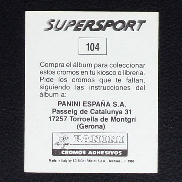 Sören Lerby Panini Sticker No. 104 - Super Sport 1988