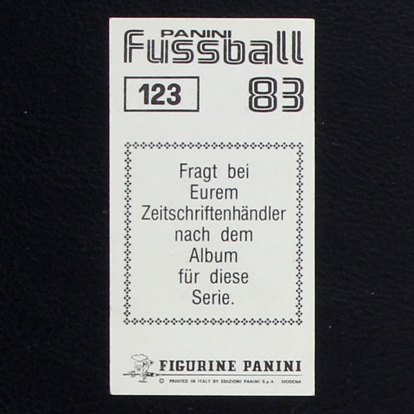 Rüdiger Abramczik Panini Sticker No. 123 - Fußball 83