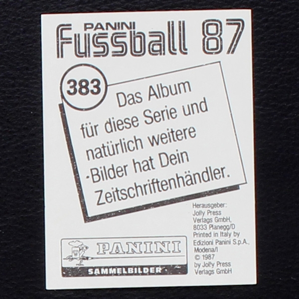 Michael Laudrup Panini Sticker Nr. 383 - Fußball 87