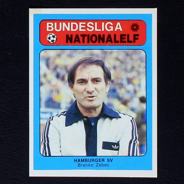 Branco Zebec Americana Card No. 82 - Bundesliga Nationalelf 1978