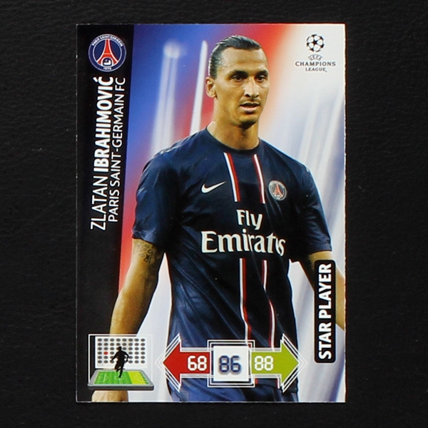 Zlatan Ibrahimovic Panini Trading Card - Champions League 2012