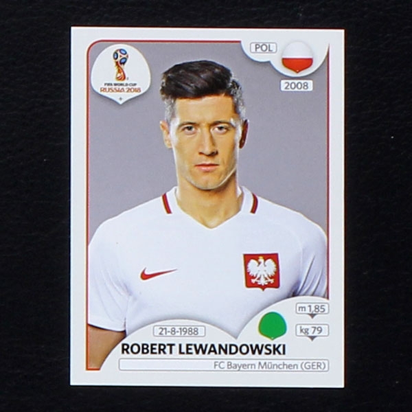 Robert Lewandowski Panini Sticker No. 609 - Russia 2018