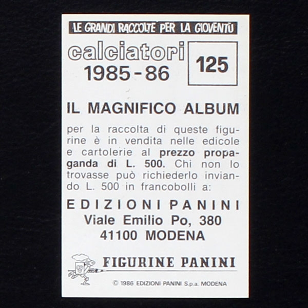 Michael Laudrup Panini Sticker No. 125 - Calciatori 1985
