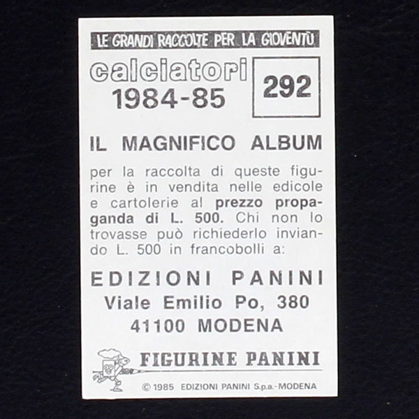 Hans-Peter Briegel Panini Sticker No. 292 - Calciatori 1984