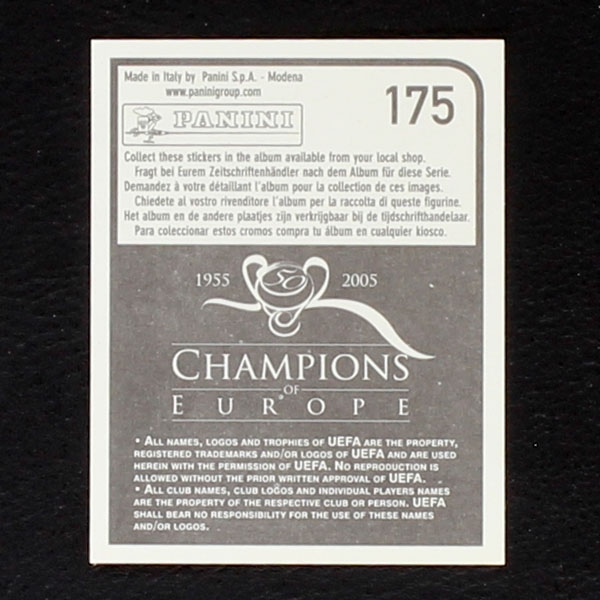 Alessandro Del Piero Panini Sticker No. 175 - Champions of Europe