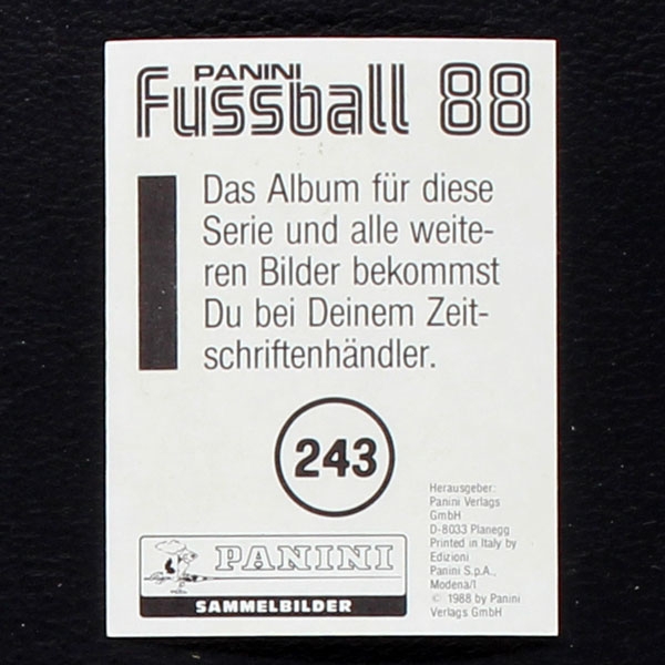 Lothar Matthäus Panini Sticker No. 243 - Fußball 88