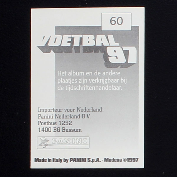 Ronald Koeman Panini Sticker No. 60 - Voetbal 97