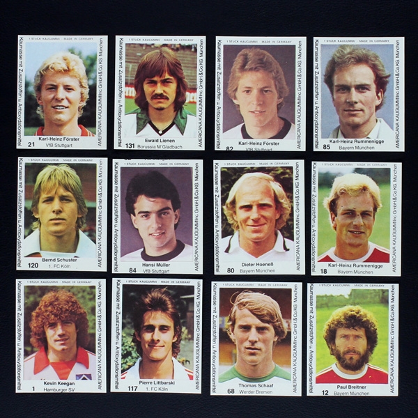 Football 80 Americana Chewing gum series complete - 150 pictures