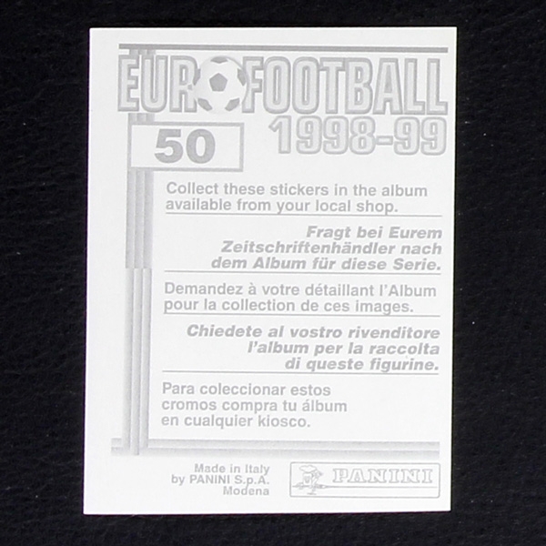 Ciro Ferrara Panini Sticker No. 50 - Euro Football 1998-99