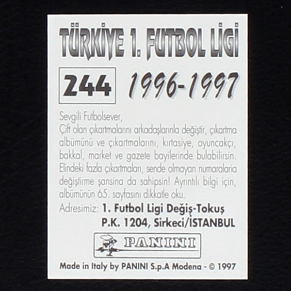 Zvonimir Boban Panini Sticker No. 244 - Türkiye 1. Futbol Ligi 1996