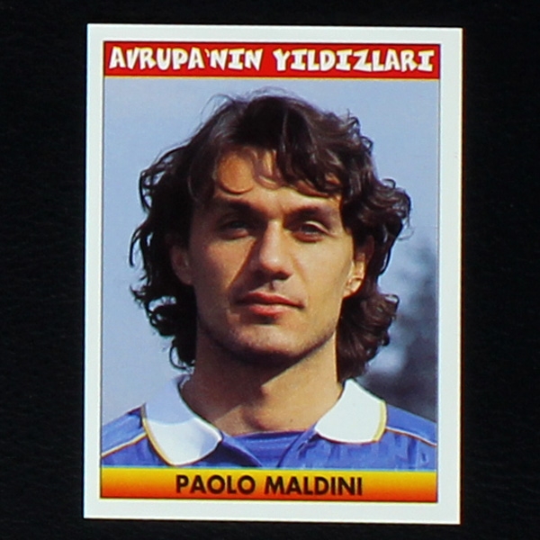 Paolo Maldini Panini Sticker No. 253 - Türkiye 1. Futbol Ligi 1996