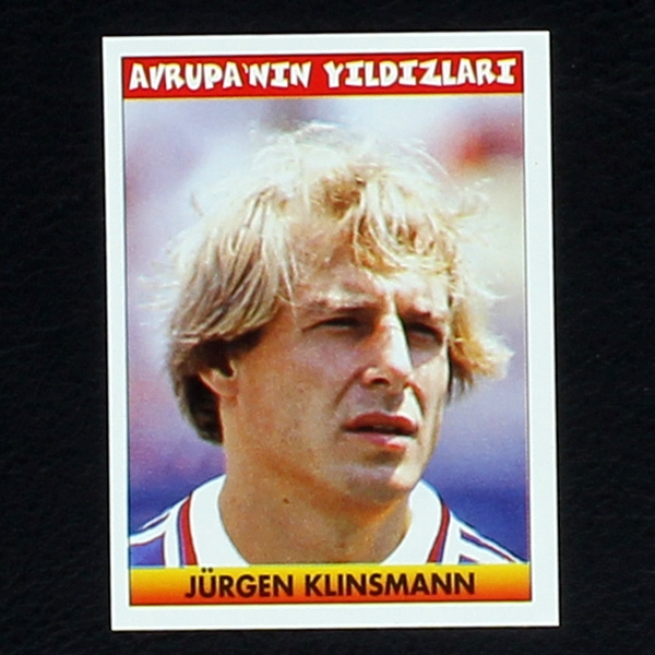 Jürgen Klinsmann Panini Sticker No. 252 - Türkiye 1. Futbol Ligi 1996