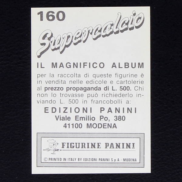 Diego Maradona Panini Sticker No. 160 - Supercalcio 1985