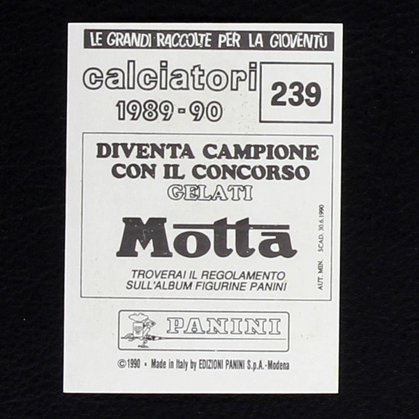 Frank Rijkaard Panini Sticker No. 239 - Calciatori 1989