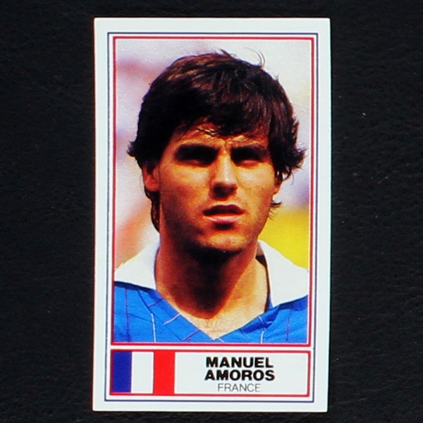 Manuel Amoros Rothmans Card - Football International Stars 1984