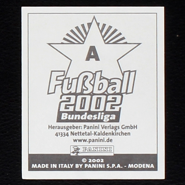 Oliver Kahn Panini Sticker No. A - Fußball 2002