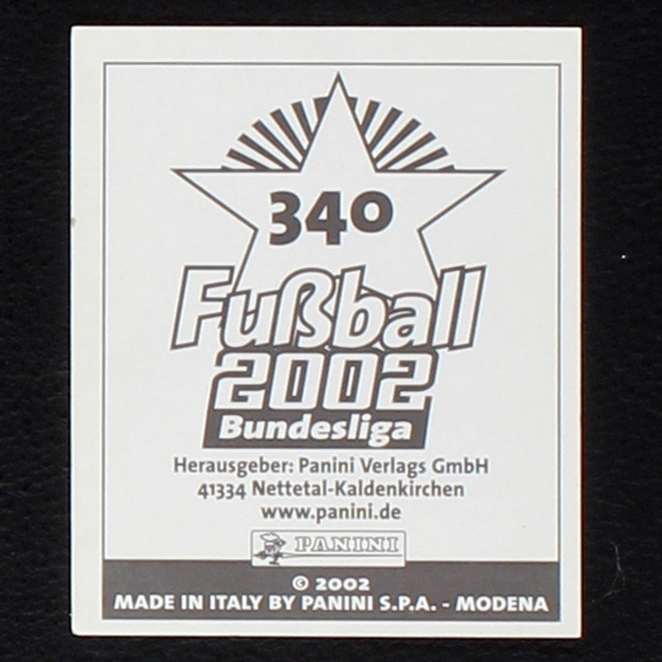 Bixente Lizarazu Panini Sticker No. 340 - Fußball 2002