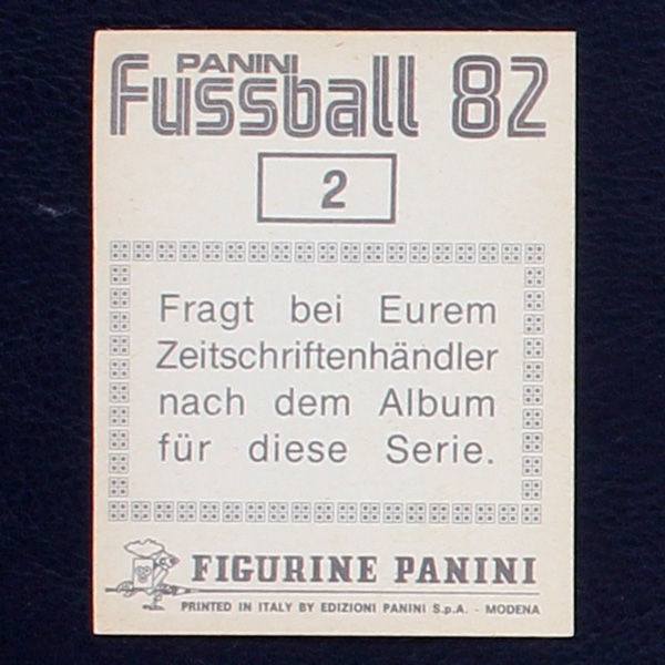 Meistertrophäe Panini Sticker No. 2 - Fußball 82