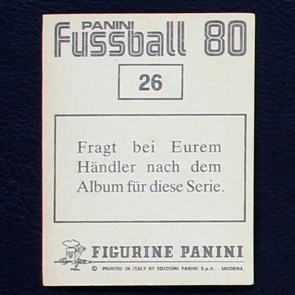 VFL Bochum Panini Sticker No. 26 - Fußball 80