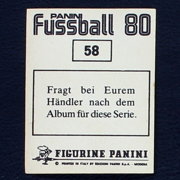 Werder Bremen Panini Sticker No. 58 - Fußball 80