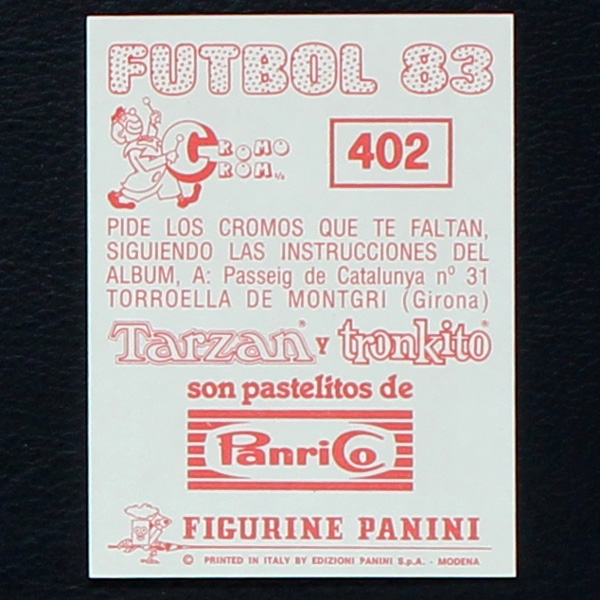 Hans Krankl Panini Sticker No. 402 - Futbol 83