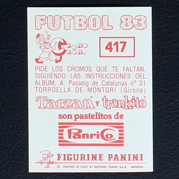Erwin Vandenbergh Panini Sticker No. 417 - Futbol 83