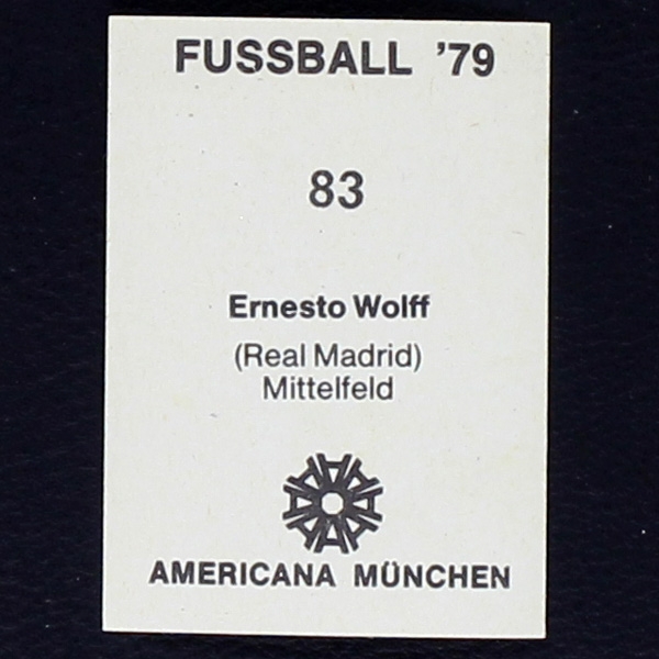 Ernesto Wolff Americana Sticker No. 83 - Fußball 79