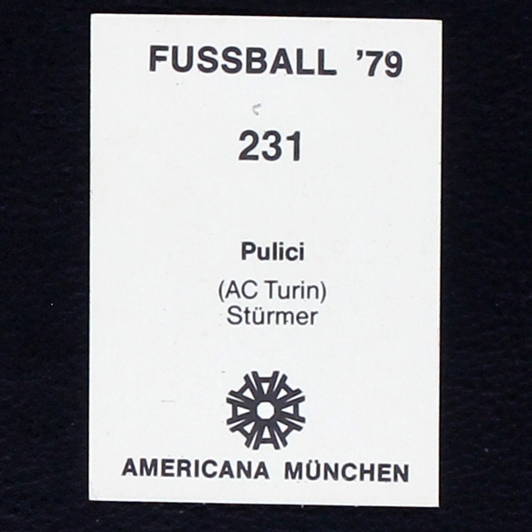 Pulici Americana Sticker No. 231 - Fußball 79