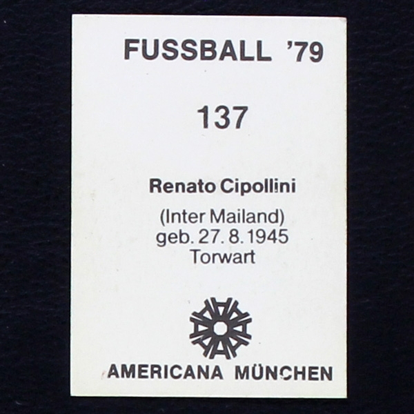 Renato Cipollini Americana Sticker No. 137 - Fußball 79