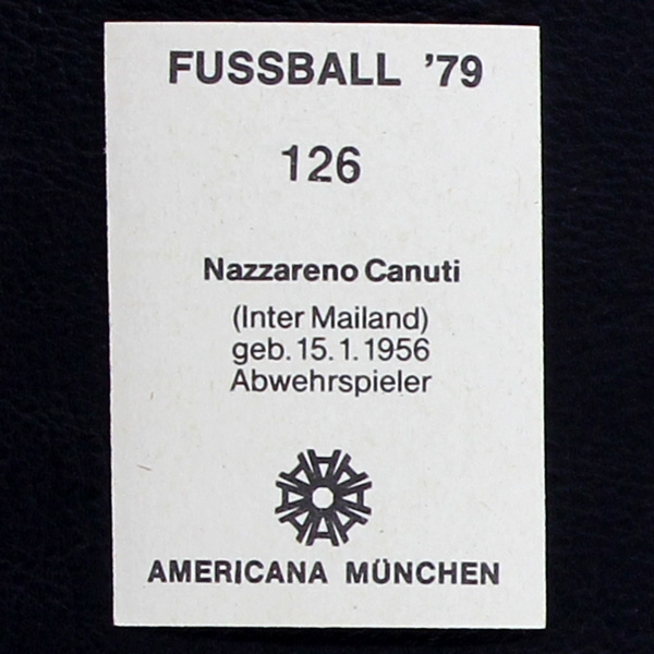 Nazzareno Canuti Americana Sticker No. 126 - Fußball 79