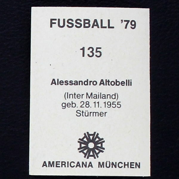 Alessandro Altobelli Americana Sticker No. 135 - Fußball 79