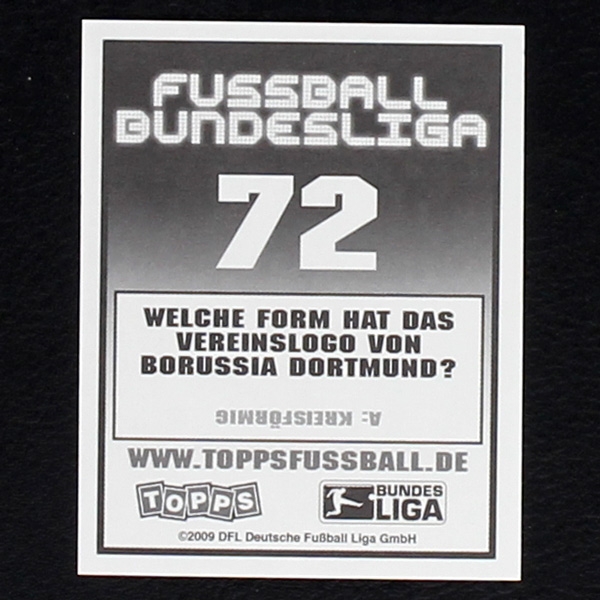 Mats Hummels Topps Rookie Sticker No. 72 - Fußball 2009