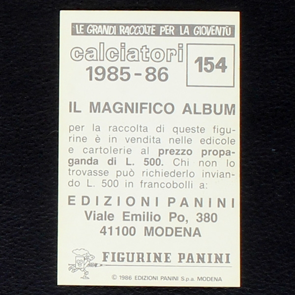 Paolo Maldini Rookie Panini Sticker No. 154 - Calciatori 1985