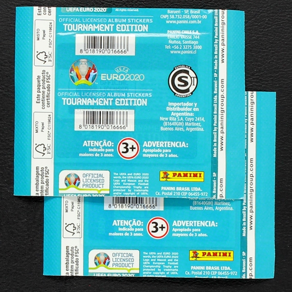 Euro 2020 Panini sticker bag - South America Version 2x