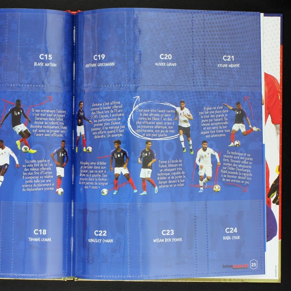 Au plus pres des Bleus Panini Sticker Album komplett