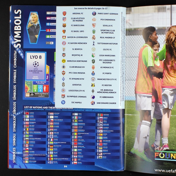 Champions League 2016 Topps Sticker Album komplett