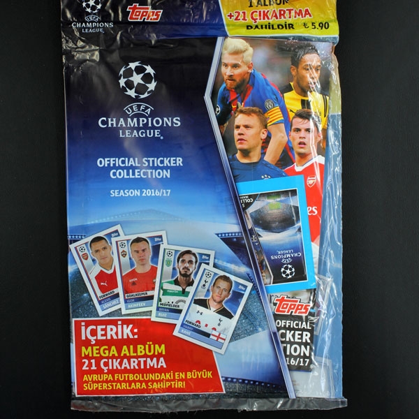 Champions League 2016 Topps Sticker Album komplett